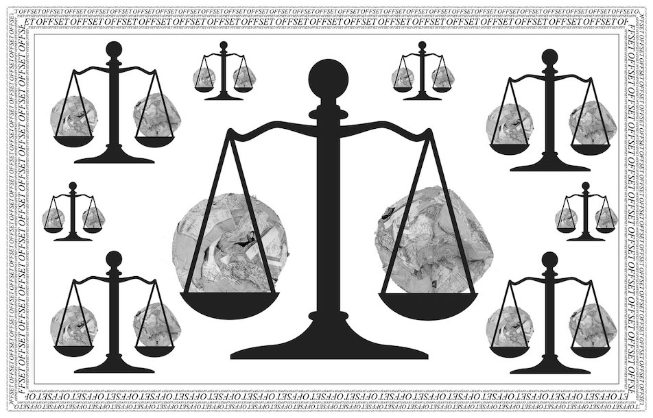 an illustration of a balance scale with 2 globes in it