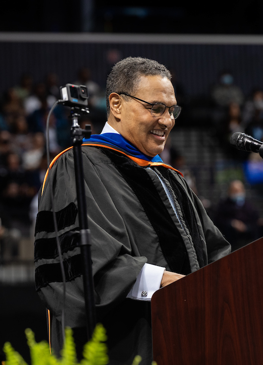 Freeman Hrabowski, III, at podium